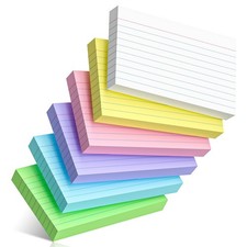300 Count Colored Index Cards 3 x 5 Inch Ruled Index Cards, Flash Cards Colle...