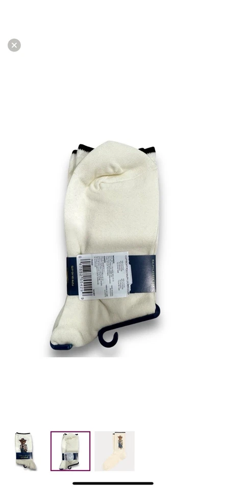 Polo Ralph Lauren Mujer Polo Oso Pantalón Calcetines Marfil, Western Bear Foto 2 de 2