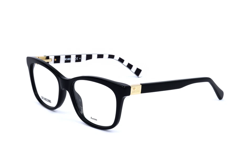 Ópticas Love Moschino para mujer 52 mm negras MOL515-807-52