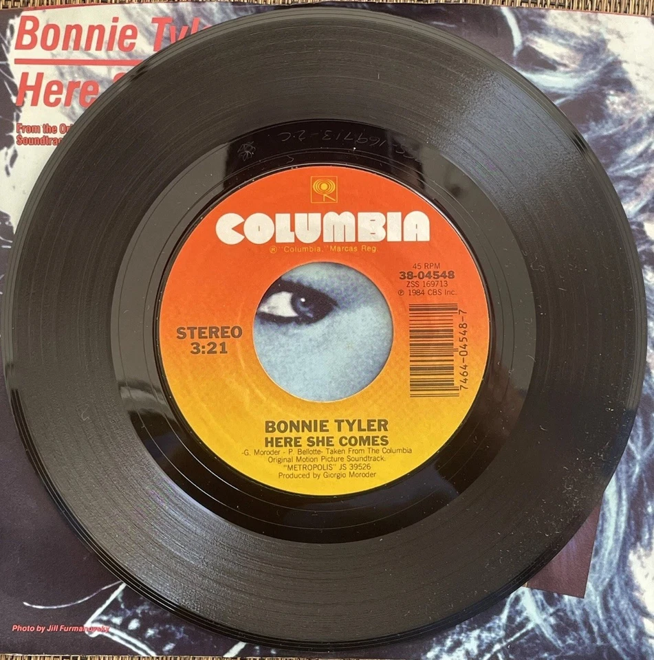 Bonnie Tyler - Here She Comes / Obsession - Columbia 38-04548 - M PS - Image 3 of 4