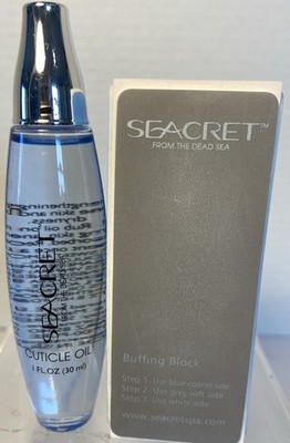 Seacret Cuticle Oil 1fl.oz/30ml Manicure W/buffing Block Dead Sea Minerals
