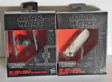 Star Wars Black Series Titanium First Order  13 The Fighter and  14 Transporter