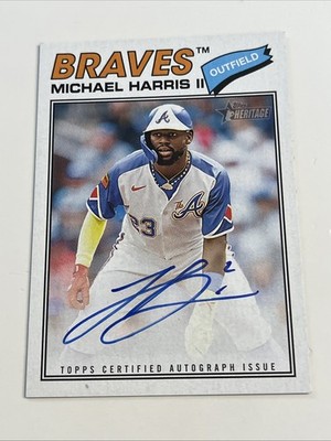 2026 Topps Heritage Michael Harris Real One On Card Auto #ROA-MH