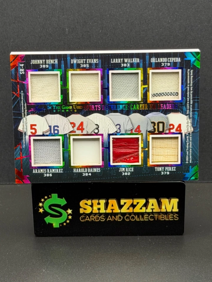 2024 Leaf ITGU BENCH, CEPEDA, RICE, BAINES /30 Career HR Leaders 16 Game Used - Image 2 of 4