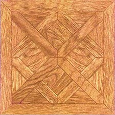 Wood Vinyl Floor Tile 20 Pcs Adhesive Kitchen Flooring - Actual 12'' x 12''