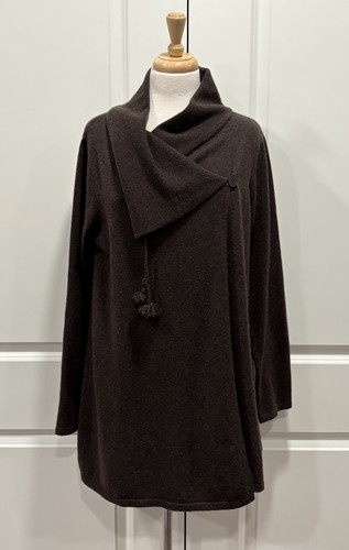 Cardigan maglione donna cashmere avvolgente taglia L minimalista old money western