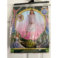 Glinda WICKED Costume 4/6 Kids Child Size SMALL Dress Up Outfit NEW