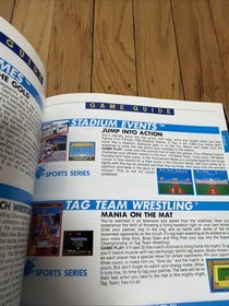 Vtg 1987 NES Official Nintendo Player's Guide w/ Sticker Sheet Stadium Events