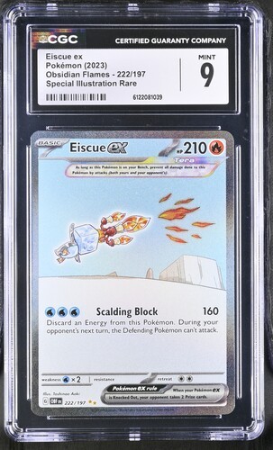 Eiscue EX *CGC 9* Special Illustration Rare *Obsidian Flames* #222 *2023*Pokemon