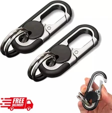 MenS Car Key Chain 2Pcs Personalized Creative Stainless Steel Car Keychain for
