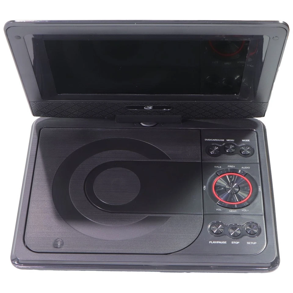 Reproductor de DVD portátil estándar GPX de 7 pulgadas con control remoto - Tarjeta USB-A/SD/ENTRADA AV/SALIDA AV Foto 2 de 4