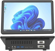 HEIGAOLA Mini PC Windows 11 Pro Celeron J4125 8GB RAM/128GB ROM 10.1 Inch Tou...