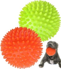 4.5 Heavy Duty Squeaky Dog Balls for Medium Large Dogs, Dog Toys for Aggress...