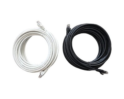 Ultra Clarity Cables Cat 6 Ethernet cable 30ftindoor and outdoor Black and white