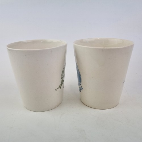 Antique Royal Doulton Kimg Edward VIII Coronation Dinner Beakers 4 Colour Set - Picture 7 of 17