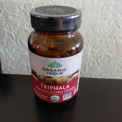 Organic India Triphala Digestion Colon Cleanse Supplement 90 Veggie Capsules