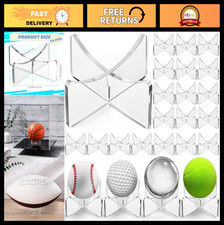 Clear Acrylic Ball Display Stand 3.54" x 1.3" - Bulk Holder for Basketball, Socc