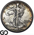 1929-S Walking Liberty Half Dollar, Great Color! Key Date, Choice AU++
