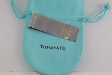 Tiffany  Co Money Clip In Sterling Silver 925 Box Pouch light engraving