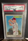 2019 Topps Heritage 485 Mike Trout Error-No Black Ink PSA 10 GEM MINT SP ANGELS