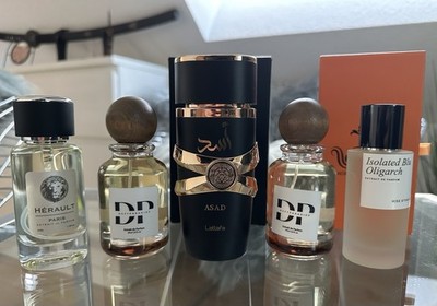 Parfüm Sammlung Niche Asad Musk Therapy Alexandria 2 Tuscan Leather Oligarch NEU