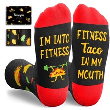 Funny Food Socks for Men Women Taco Bacon Egg Novelty Gift Crew Dress Socks