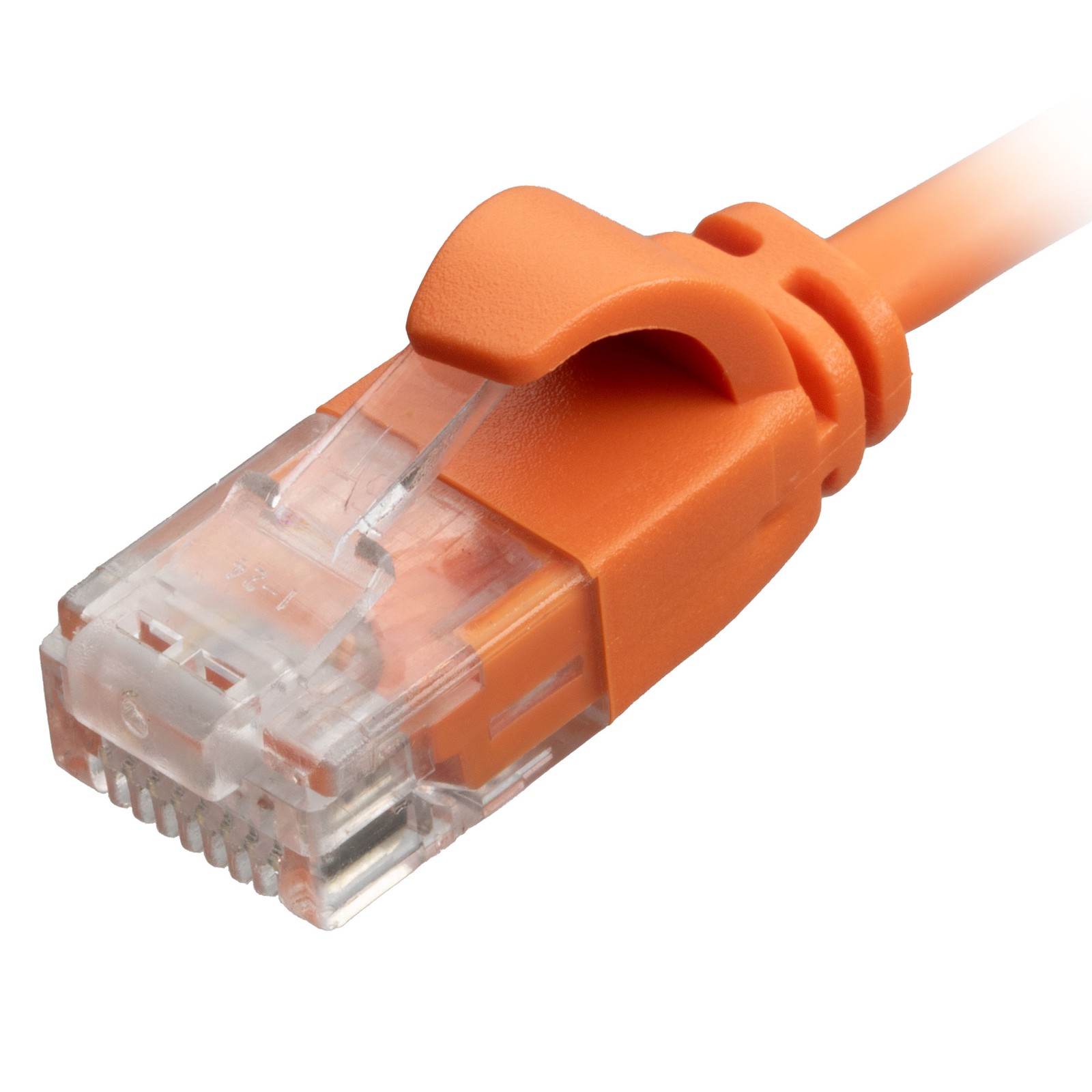 Cablenet 0.3m Cat6 RJ45 Orange U/UTP LSOH 30AWG Slim Snagless Booted Patch Lead