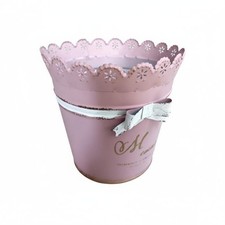 3 Pieces Bow Metal Planter French Design Lace Trim Planter for Tabletop,
