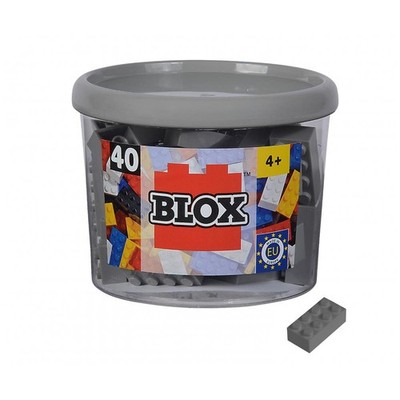 Simba Blox 40 8er Bausteine grau in Dose Klemmbausteine Konstruktionsspielzeug