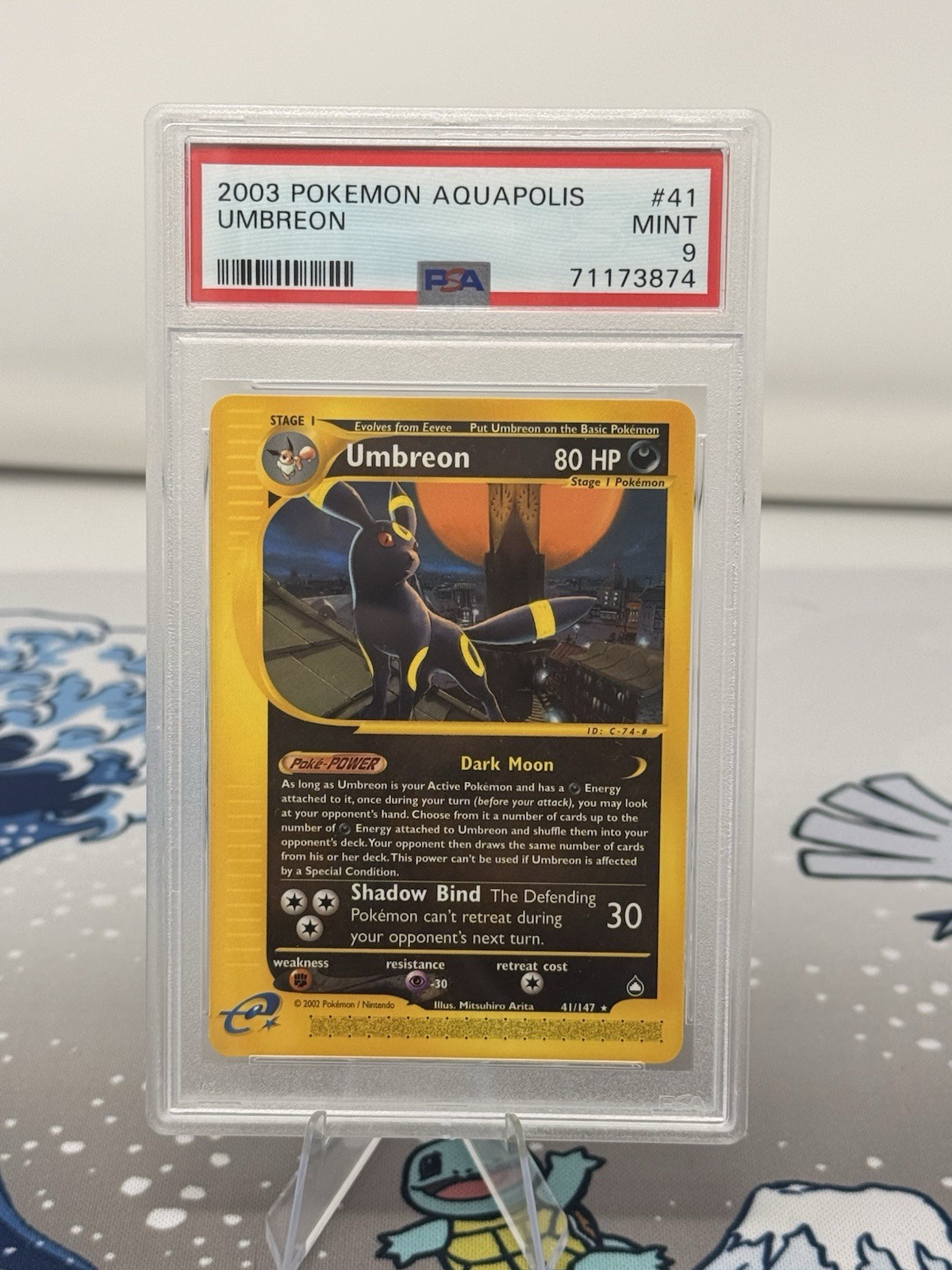 2003 POKEMON AQUAPOLIS #41 UMBREON PSA 9