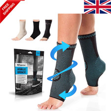 Men Women POWERLIX Ankle Support Brace 2 Pack for Injury Recovery Sports Large