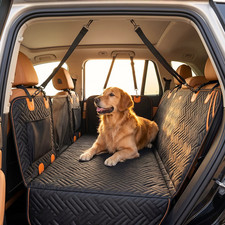 Dog Car Seat Cover Back Seat Hammock Waterproof Hard Bottom 400lb SUV Truck Pet