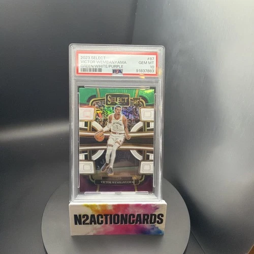 2023 select Victor Wembanyama Green White Purple Prizm PSA 10 Gem Rookie Wemby