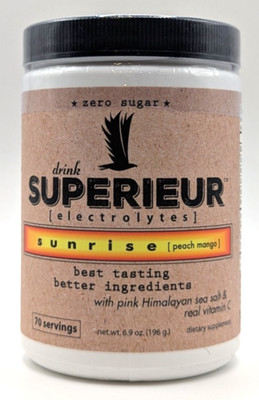 Superieur Electrolytes, 70 Servings, Sunrise Peach Mango, Exp. 11/27