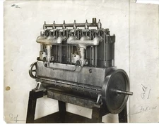 1913 Large Early Aviation photo Wright Bros 6-60, In-line 6 Engine 60hp biplane