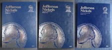 Set of 3 Whitman Jefferson Nickel Coin Folders Number 1-3 1938-2025 Book