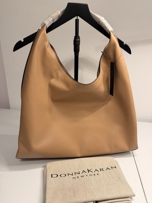Donna Karan Belmore Hobo Bag NWT Camel Tan Leather Dust Bag Included