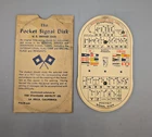 WW2/II US military The pocket Signal Disk in sleeve
