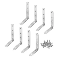 8-Pack l Bracket Corner Brace, 5.91 x 3.94 x 0.91Inch Stainless Steel 90 Degr...