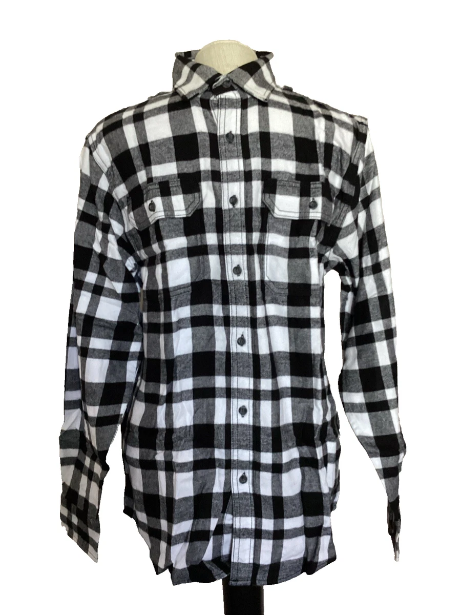 Black And White Flannel Shirt In Men's Casual Shirts for sale | eBay