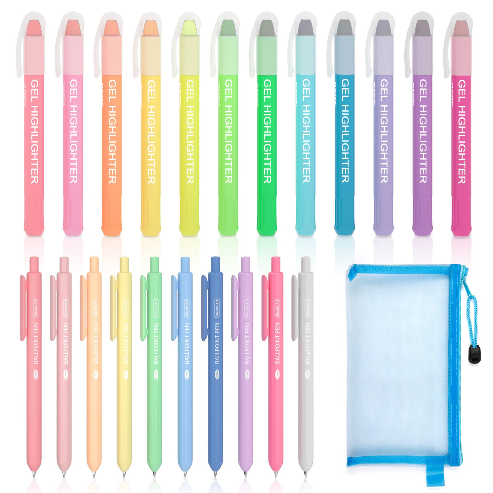 Bible Highlighters and Pens No Bleed, 22 Pack Bible Journaling Kit, 12 Colors...-image