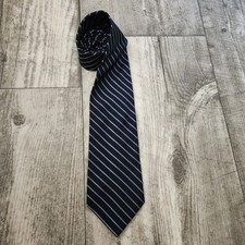 Brooks Brothers Makers All Silk Made in USA Navy Blue Striped Men's Neck Tie