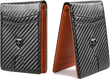 Mens Wallet Leather Credit Card Holder Slim Bifold RFID Blocking Front Pockets M