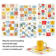 6Pcs Kitchen Dish Cloths Cleaning Dishcloth Reusable Biodegradable Dish Towels