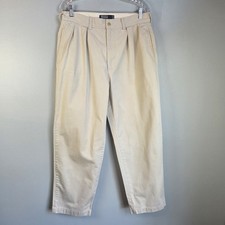 Polo Ralph Lauren Men's Chino Pants 36x30 Andrew Pleated Front Beige Khaki