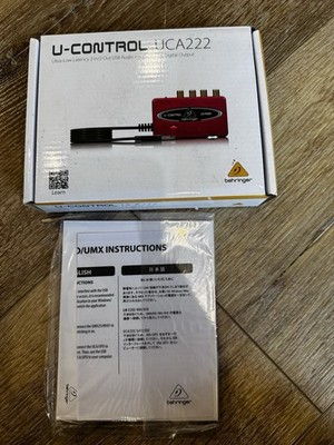 Behringer U-CONTROL UCA222 Ultra-Low Latency 2 In/2 Out USB Audio Interface NEW