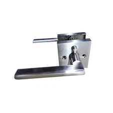Door Handle Lever Privacy Lock Satin Chrome Square Reversible Heavy Duty