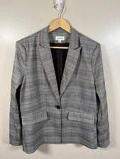 Evereve Plaid Blazer Jacket Size XL Work Career Business Professional Interview
