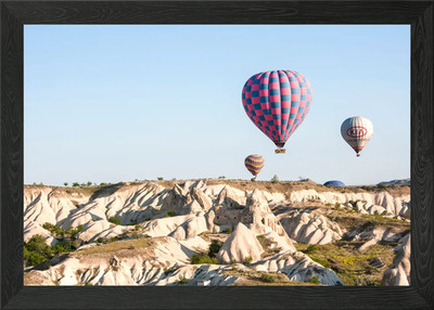 hot air balloons rising Framed Wall Art Poster Canvas Print Picture