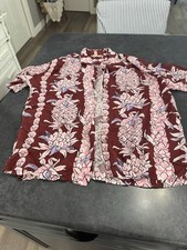 Vintage Men  s Hawaiian Button Shirt L